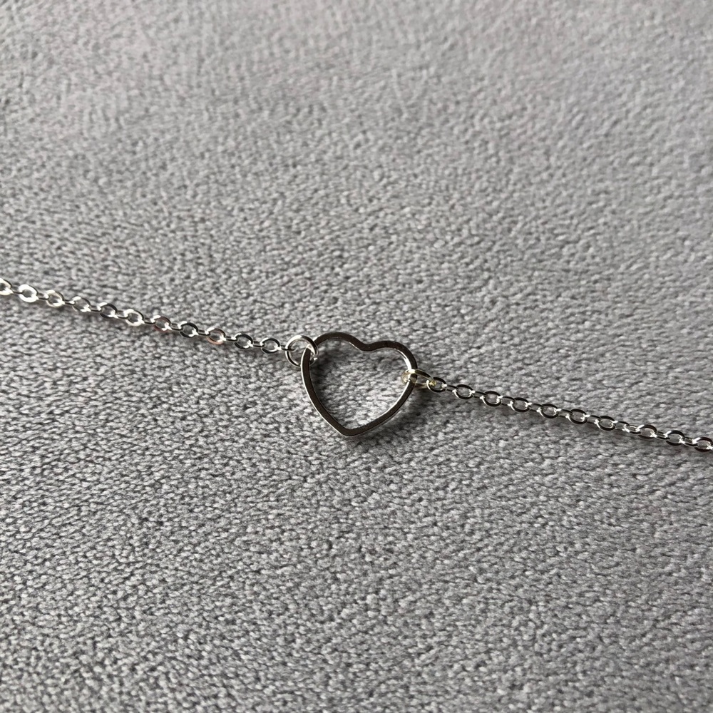 Silhouette Heart Bracelet ~ Silver-Tone ~ Brand New!